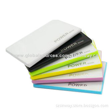 2,200mAh Super Thin New Battery Power Banks, Print Your Contact as Business Card